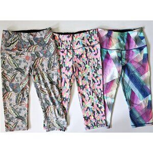 Victoria’s Secret VSX S Knockout Crop Compression Leggings Lot 3 Pair